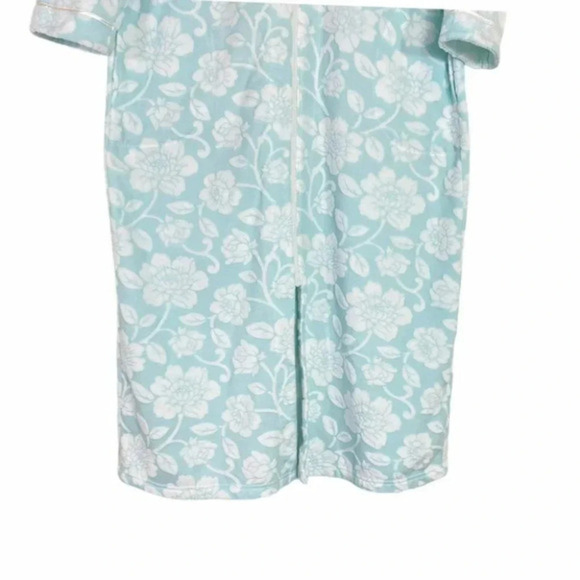 Charter Club L blue/white floral zip long robe - Picture 5 of 8